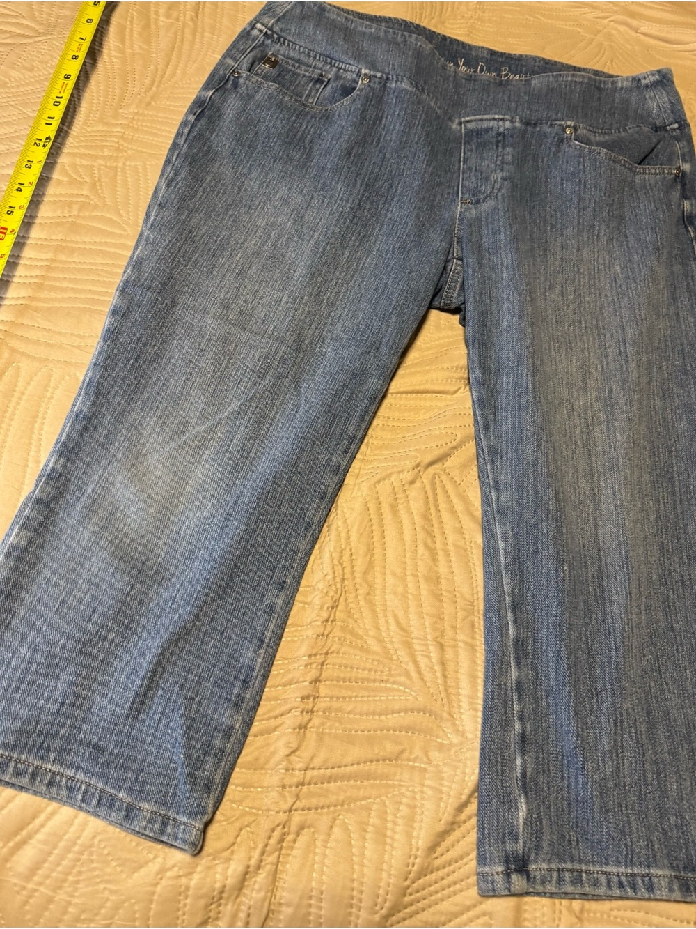 Belle Kim Gravel Classic Blue Denim Jeans Sz 16